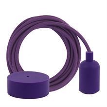 Dusty Purple textile cable 3 m. w/purple New lamp holder cover