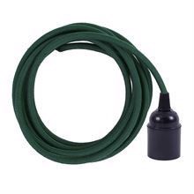 Dusty Dark green textile cable 3 m. w/bakelite lamp holder