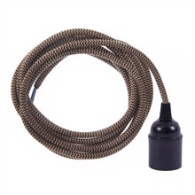 Dusty Latte Snake textile cable 3 m. w/bakelite lamp holder