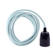 Dusty Turquoise Snake textile cable 3 m. w/black porcelain