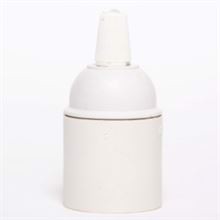 White plastic lamp holder E14