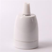 White porcelain lamp holder E27