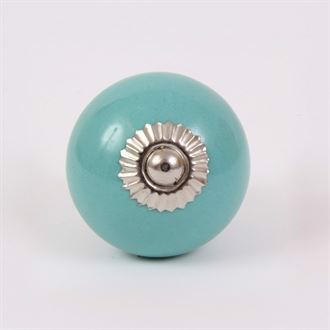 Turquoise round knob