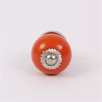 Orange round knob small