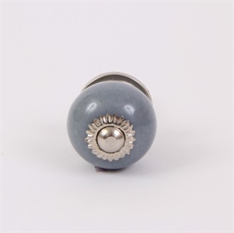 Grey round knob small