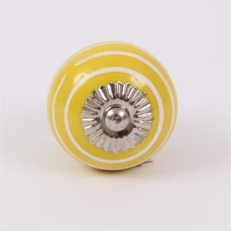 Yellow knob with stripes 
