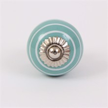 Turquoise knob with stripes 