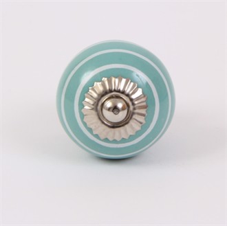 Turquoise knob with stripes 