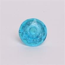 Turquoise glass diamond knob Small