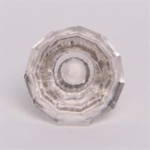 Clear glass diamond knob Medium