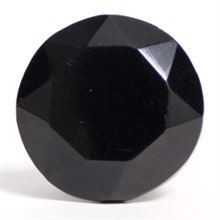 Black glass diamond knob Large