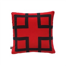Cushion cover Knitted 50x50 Square Red Black