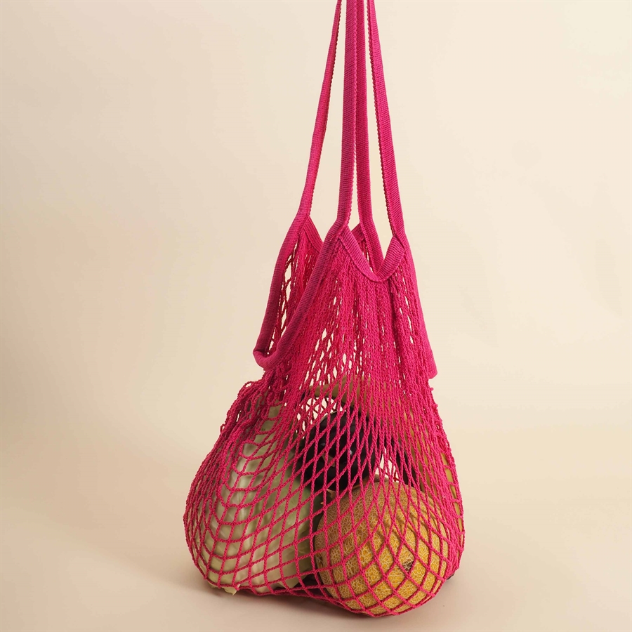Shopping bag Long handles Hot pink