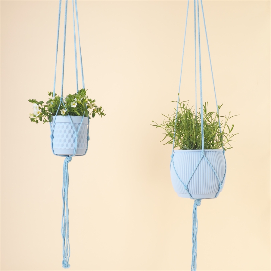 Plant hanger 120 cm. Baby blue