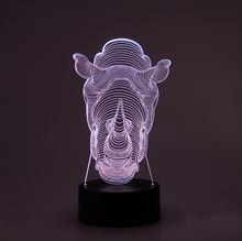 3D LED Night light Rhino