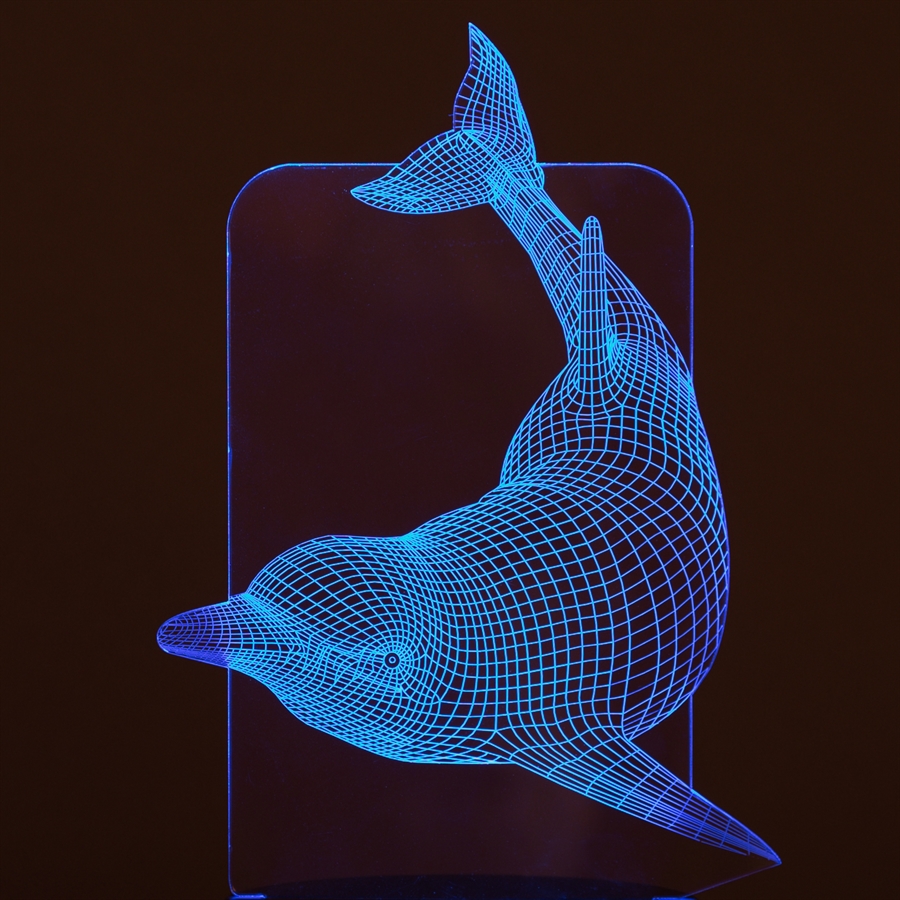 Plate for 3D Night light Dolphin